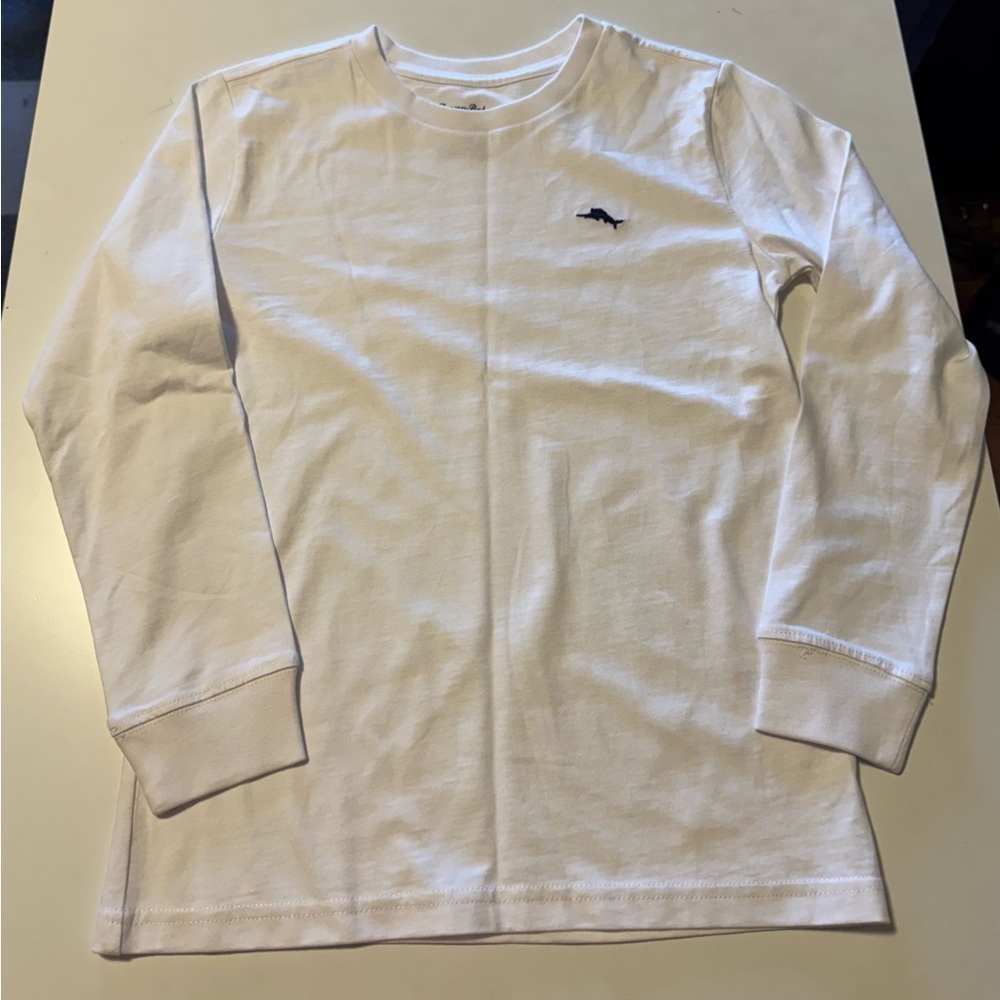 Tommy Bahama White Long Sleeve Kids Tee